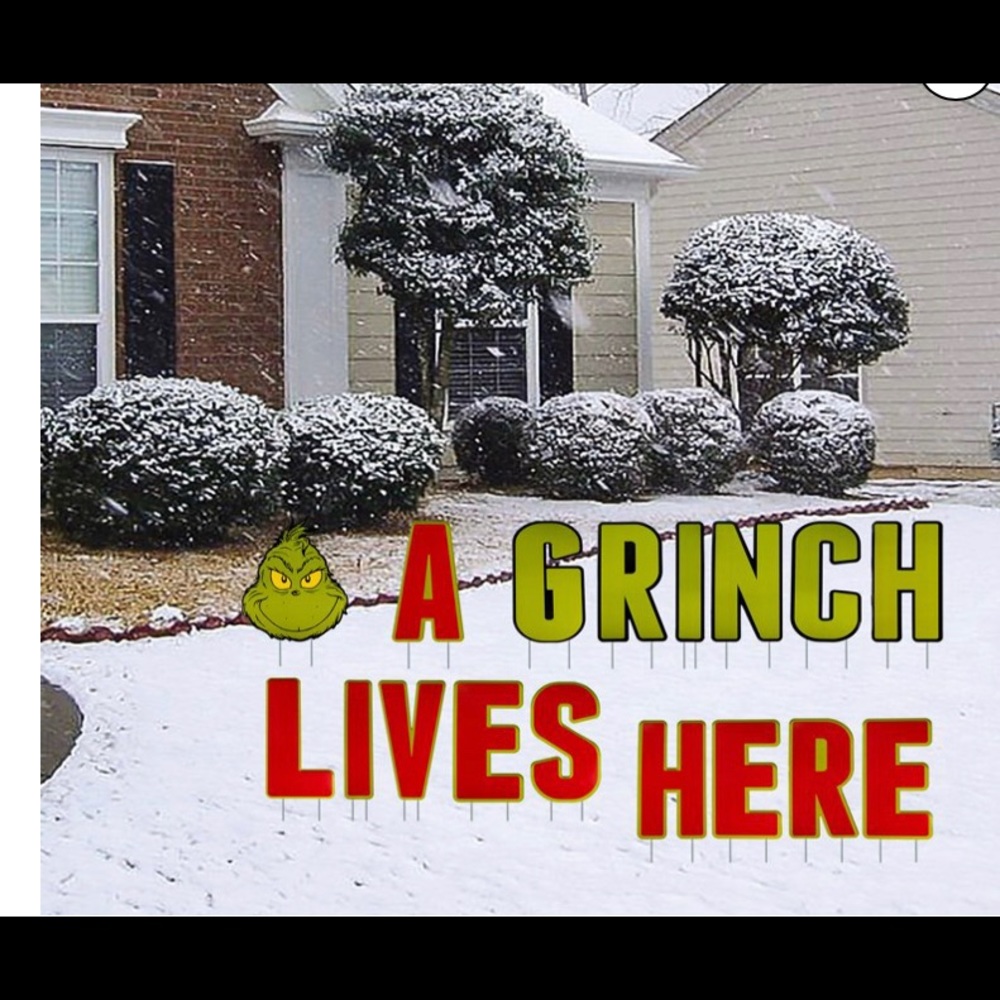 The Grinch Corrugated PVC Christmas Yard Stakes, 17 pc